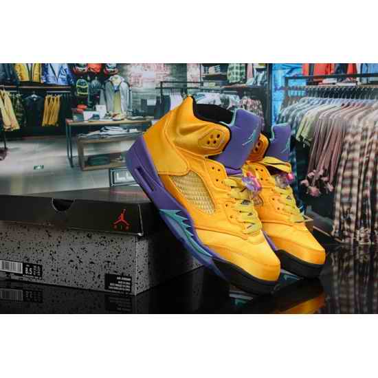 Nike Air Jordan 5 Retro Gold silk Men Shoes